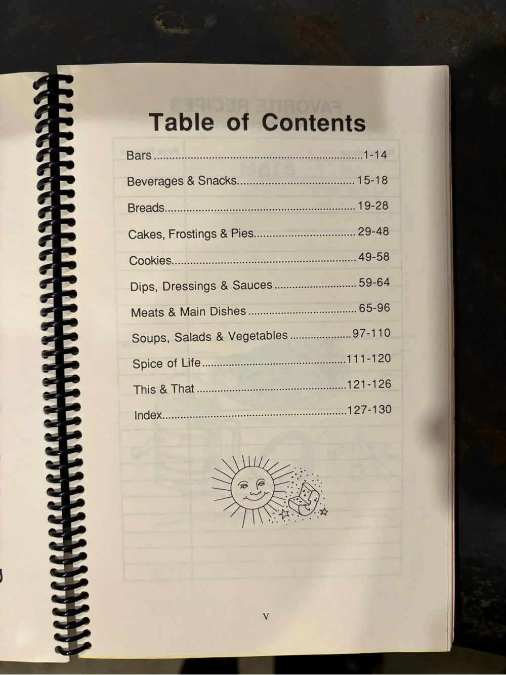 Magical Moments Cookbook - Cream with Blue Design